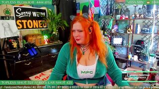 CherryBanks Hot Porn Video [Myfreecams] - glasses, masturbation, ginger, young, Thick thighs